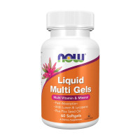 Вітаміни та мінерали, Liquid Multi Gels, NOW, 60 капсул