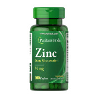 Цинк, Zinc Gluconate 50 mg, Puritan's Pride, 100 капсул