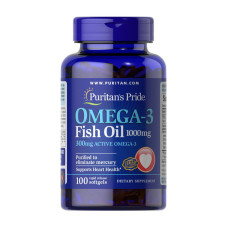 Омега-3, Omega-3 Fish Oil 1000 mg, Puritan's Pride, 100 капсул
