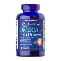 Омега-3, Omega-3 Fish Oil 1200 mg, Puritan's Pride, 100 капсул