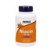 Витамины и минералы, Niacin 500 mg, NOW, 100 капсул