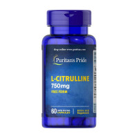Цитрулін, L-Citrulline 750 mg free form, Puritan's Pride, 60 капсул