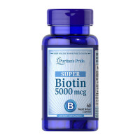 Биотин, Biotin 5000 mcg, Puritan's Pride, 60 капсул