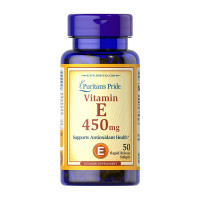 Витамины, Vitamin E 450 mg (1000 IU), Puritan's Pride, 50 капсул