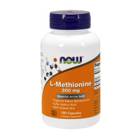 Амінокислоти, L-Methionine 500 mg, NOW, 100 капсул