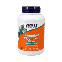 Вітаміни та мінерали, Chromium Picolinate 200 mcg, NOW, 250 капсул