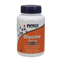 Амінокислоти, Glycine 1000 mg, NOW, 100 капсул