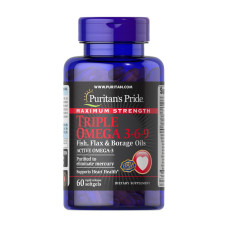 Max. Str. Triple Omega 3-6-9 Fish, Flax & Borage (60 softgels)