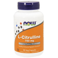 Цитрулін, L-Citrulline 750 mg, NOW, 90 капсул