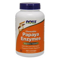 Добавка для здоров'я, Papaya Enzyme Chewable, NOW, 360 пастилок