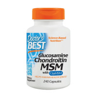 Для суглобів та зв'язок, Glucosamine Chondroitin MSM, Doctor's BEST, 240 капсул