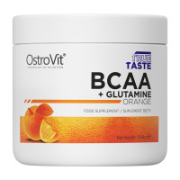 BCAA, BCAA + Glutamine, OstroVit, 200 г (Клубника с ягодами)