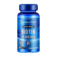 Биотин, Biotin 10,000 mcg, Puritan's Pride, 100 капсул