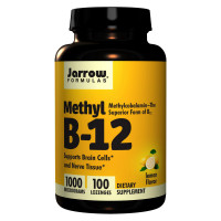 Вітаміни та мінерали, Methyl B-12 1000 mcg, Jarrow Formulas, 100 пастилок (Лимон)