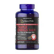 Max. Str. Triple Omega 3-6-9 Fish, Flax & Borage (240 softgels)