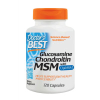 Для суглобів та зв'язок, Glucosamine Chondroitin with MSM, Doctor's BEST, 120 капсул
