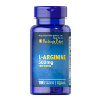 Аргинин, L-Arginine 500 mg, Puritan's Pride, 100 капсул