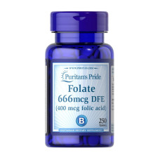 Folate 666 mcg DFE (Folic Acid 400 mcg) (250 tabs)