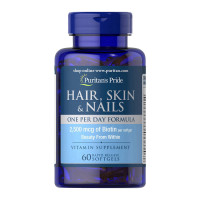 Витамины и минералы, Hair, Skin & Nails One Per Day Formula, Puritan's Pride, 60 капсул