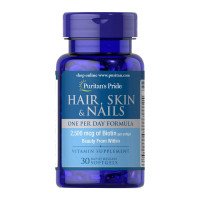 Витамины и минералы, Hair, Skin & Nails One Per Day Formula, Puritan's Pride, 30 капсул