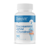 Для суглобів та зв'язок, Glucosamine MSM Chondroitin, OstroVit, 90 таблеток