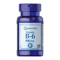 Витамины, Vitamin B-6 100 mg, Puritan's Pride, 100 таблеток