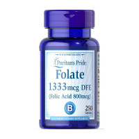 Вітаміни та мінерали, Folate 1333 mcg DFE (Folic Acid 800 mcg), Puritan's Pride, 250 таблеток