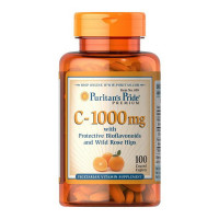 Вітаміни та мінерали, C-1000 mg with bioflavonoids and wild rose hips, Puritan's Pride, 100 таблеток