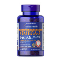 Омега-3, Triple Strength Omega-3 Fish Oil 1400 mg (950 mg active), Puritan's Pride, 60 капсул