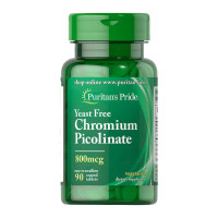 Витамины и минералы, Chromium Picolinate 800 mcg Yeast Free, Puritan's Pride, 90 таблеток