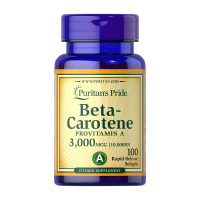 Вітаміни та мінерали, Beta-Carotene 3,000 mcg, Puritan's Pride, 100 капсул
