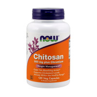 Жиросжигатель, Chitosan 500 mg plus Chromium, NOW, 120 капсул