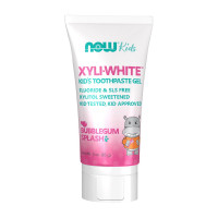 Добавка для здоровья, Xyli White kids toothpaste gel, NOW, 85 г (Бабл-гам)