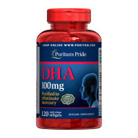 Добавка для здоровья, DHA 100 mg, Puritan's Pride, 120 капсул