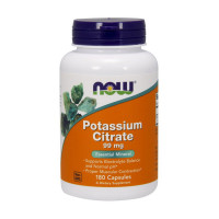 Вітаміни та мінерали, Potassium Citrate 99 mg, NOW, 180 капсул