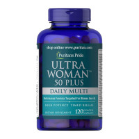 Витамины и минералы, Ultra Woman 50 Plus Daily Multi Timed Release, Puritan's Pride, 120 таблеток