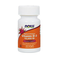 Витамины, Vitamin D-3 250 mcg (10,000 IU), NOW, 120 капсул