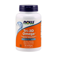 Омега-3, Tri-3D Omega-3, NOW, 90 капсул