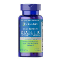 Добавка для здоровья, Diabetic high potency support formula, Puritan's Pride, 60 таблеток