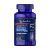 Для суставов и связок, Triple Strength Glucosamine & Chondroitin with Vitamin D3 2000 IU, Puritan's Pride, 80 таблеток