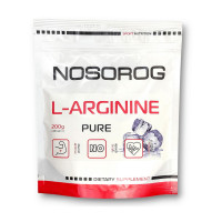 Аргінін, L-Arginine, NOSOROG, 200 г (Без смаку)
