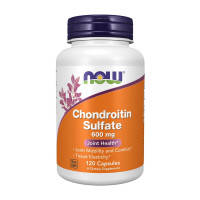 Для суставов и связок, Chondroitin Sulfate 600 mg, NOW, 120 капсул