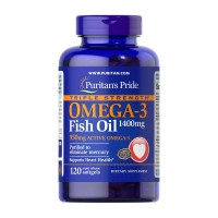 Омега-3, Triple Strength Omega-3 Fish Oil 1400 mg (950 mg active), Puritan's Pride, 120 капсул