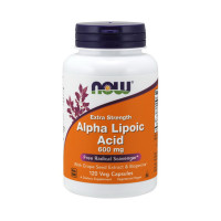 Добавка для здоров'я, Alpha Lipoic Acid 600 mg Extra Strength, NOW, 120 капсул