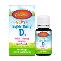 Вітаміни та мінерали, Baby's Super Daily D3 400 IU (10 mcg), Carlson Labs, 10,3 мл