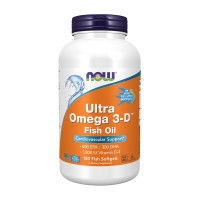 Омега-3, Ultra Omega 3-D, NOW, 180 капсул
