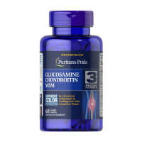 Для суглобів та зв'язок, Double Strength Glucosamine, Chondroitin & MSM, Puritan's Pride, 60 капсул