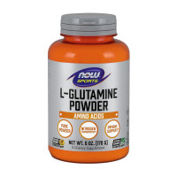 Глютамин, L-Glutamine Powder, NOW, 170 г (Без вкуса)