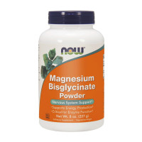 Магній, Magnesium Bisglycinate Powder, NOW, 227 г (Без смаку)