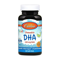 Добавка для здоровья, Kid's Chewable DHA 100 mg, Carlson Labs, 60 капсул
